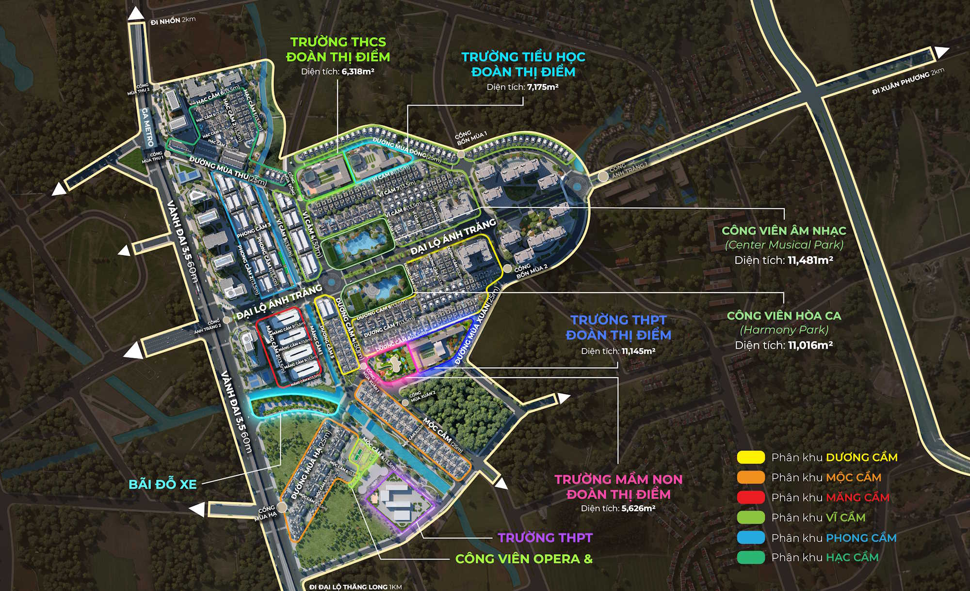 Tổ hợp trường học - công viên tại An Lạc Green Symphony